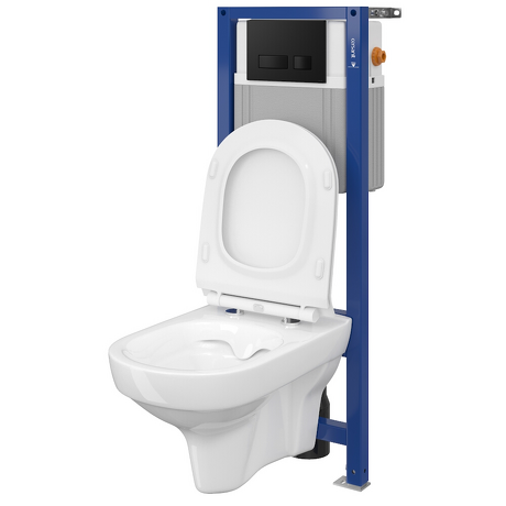 Stelaż podtynkowy z miską SET B356 AQUA 22 mech MZ CITY SQ CO dur wo łw OB MOVI czarny mat VIR